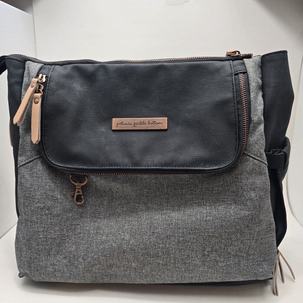 Petunia Pickle Bottom Pivot Pack Diaper Bag Backpack Gray/Black